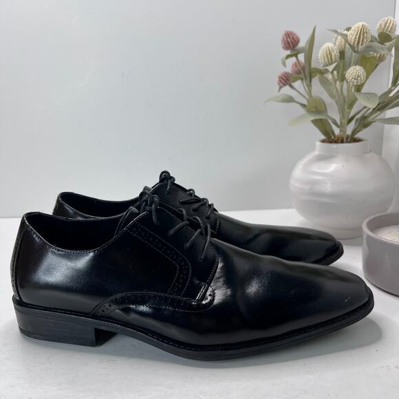 Stacy Adams Ardell Plain Toe Leather Oxford Dress Shoes Black Men's 11.5M - Picture 3 of 10